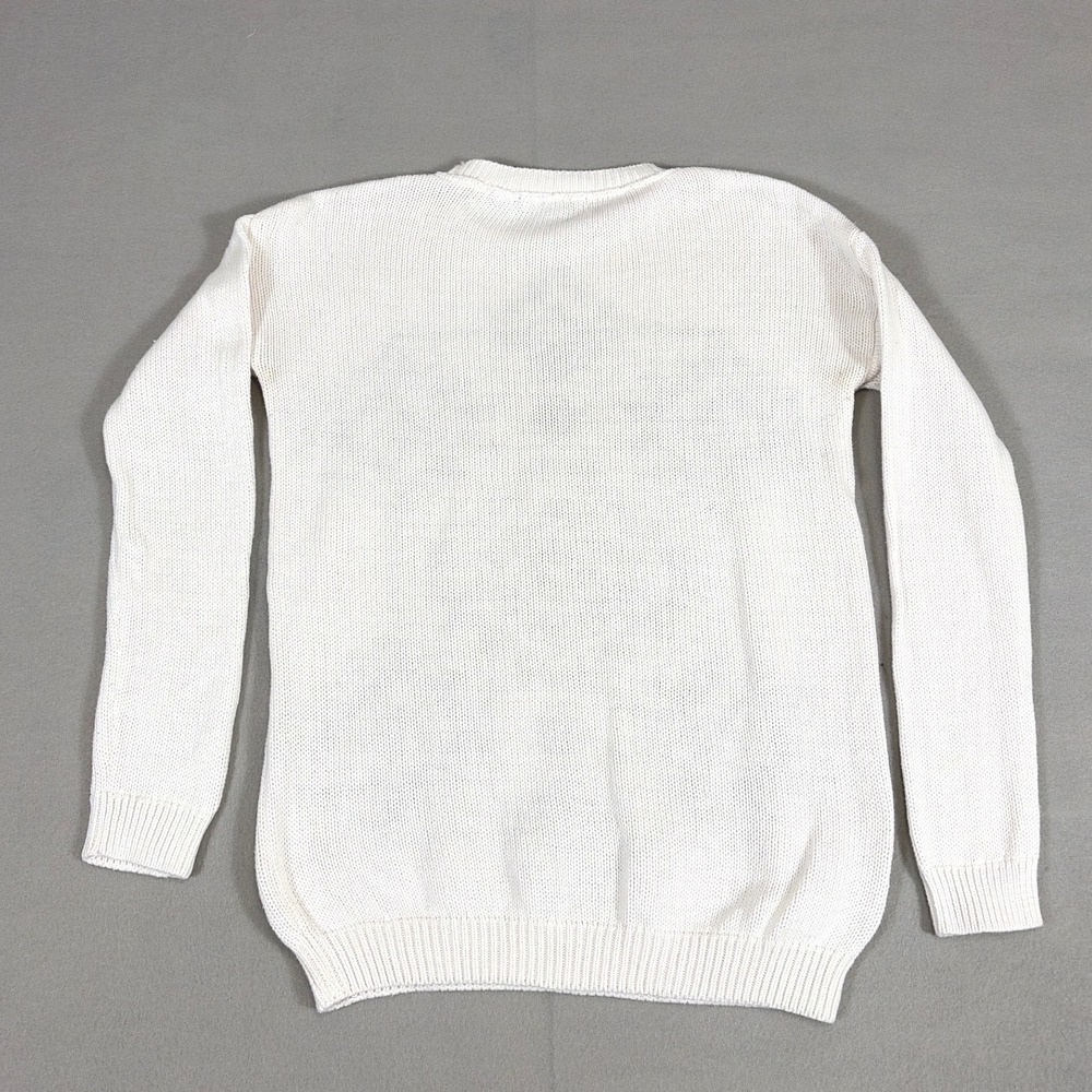 Forever 21‎ Womens Small White Black Geometric Southwestern Knit Cotton Sweater - Picture 3 of 8
